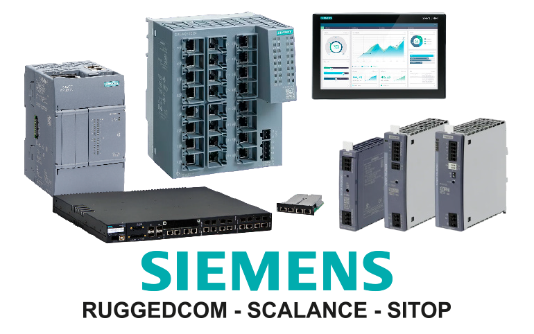 Siemens Ruggedcom, Scalcance, Sitop equipos ethernet, redes y fuentes de alimentación