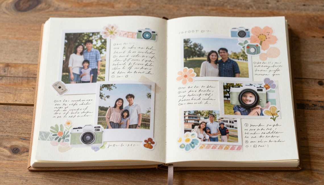 Beautiful scrapbook pages in progress