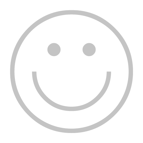 A smiley face with two eyes and a smile in a circle on a white background.