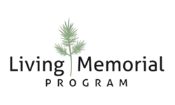 Living Memorial Program logo with green pine tree above the word “Memorial”