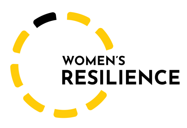 Women’s Resilience logo with circular yellow and black graphic