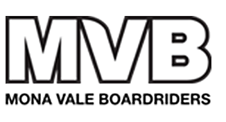 Mona Vale Boardriders club logo with bold black lettering
