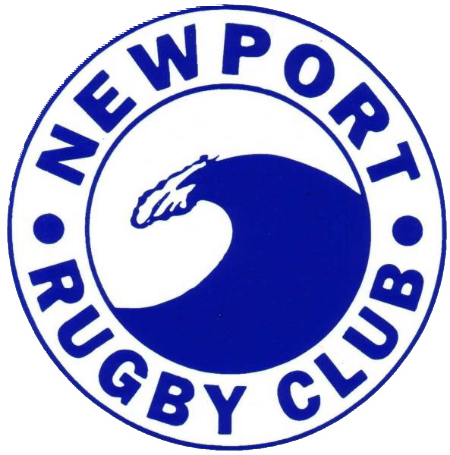 Newport Rugby Club logo in blue and white