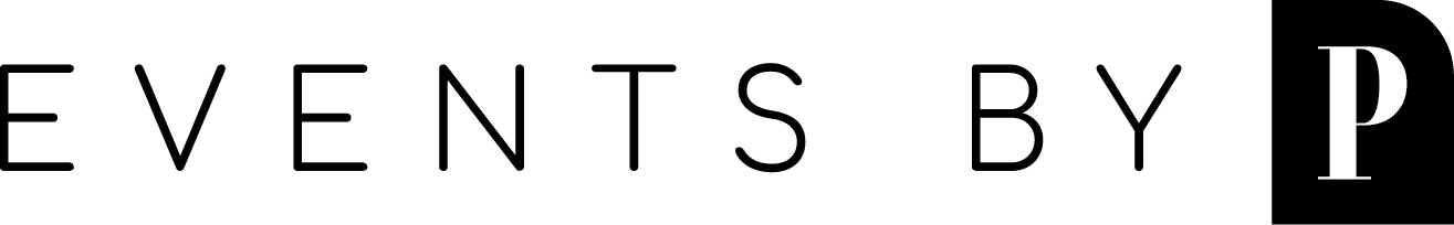 Minimal EVENTS monogram logo for Events By P packages