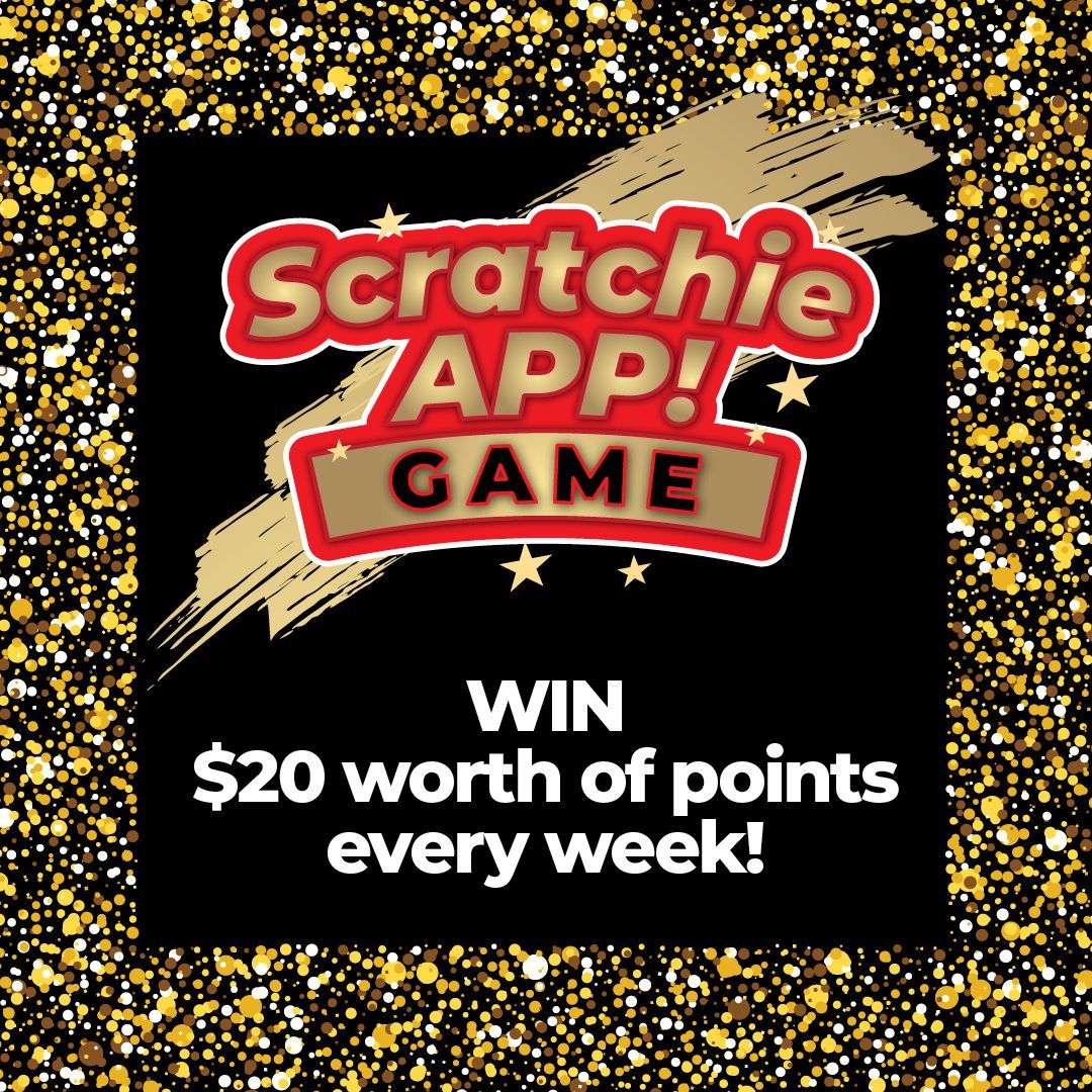 Scratchie app game banner promoting digital  prizes through the Mona Vale RSL Club