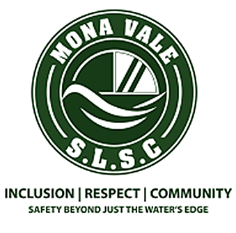 Mona Vale Surf Life Saving Club logo in green and white