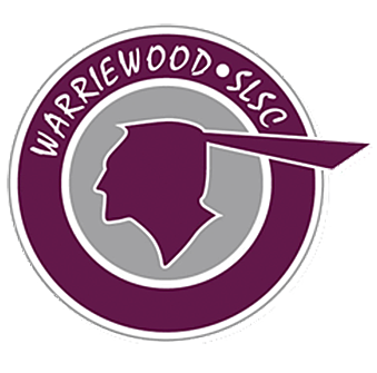 Warriewood Surf Life Saving Club logo in maroon and grey