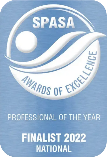 SPASA Awards of Excellence finalist badge,