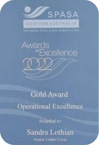 SPASA WA 2022 Award of Excellence: Gold in Operational Excellence to Sandra Lothian/Aussie Under Cover.