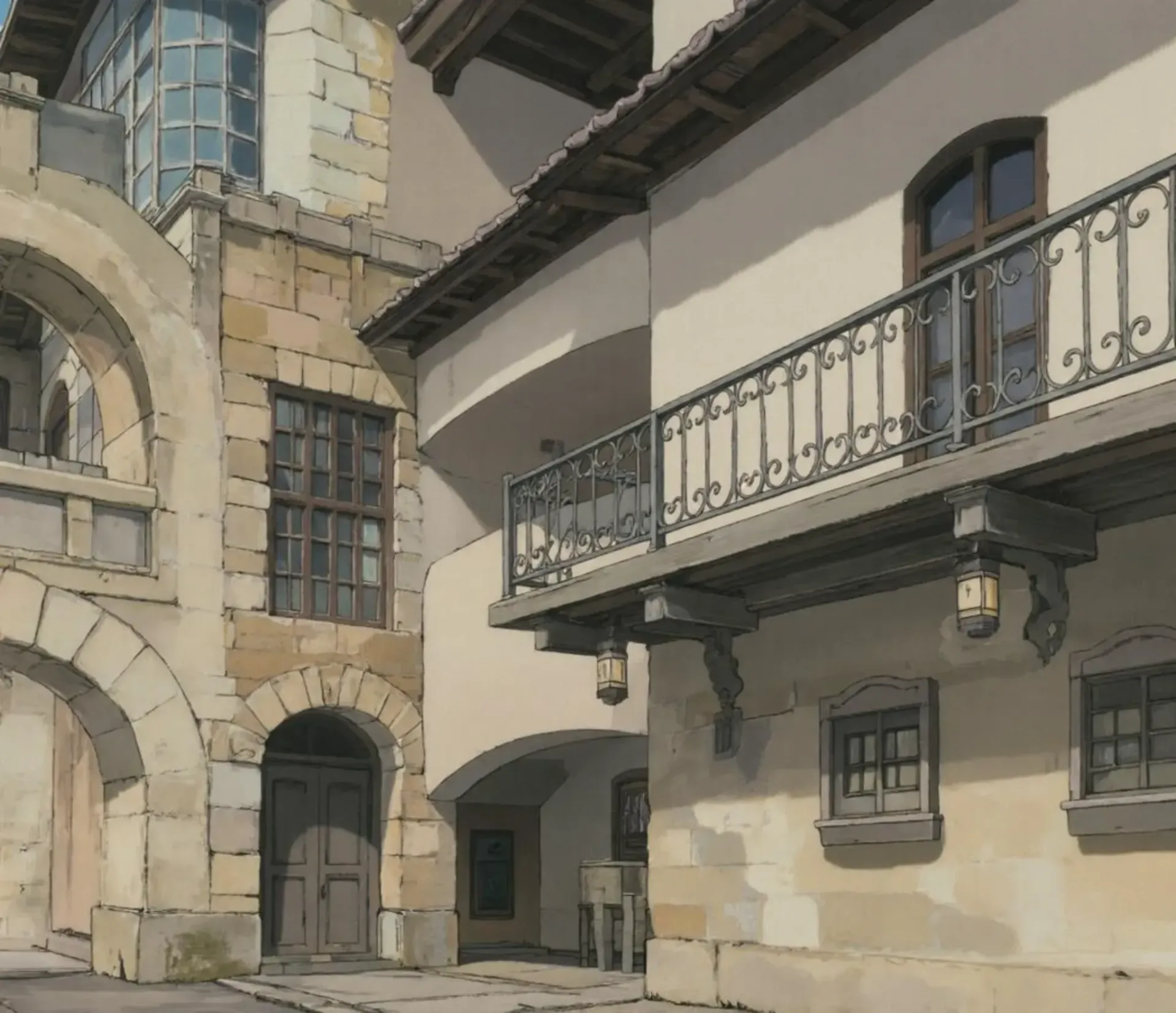 Traboule of Lyon Ghibli Style