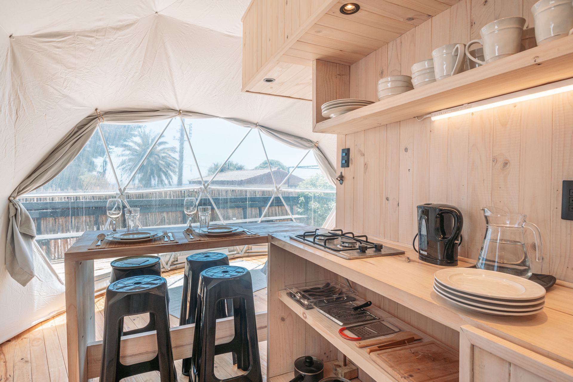 cocina y glamping domos de matanzas