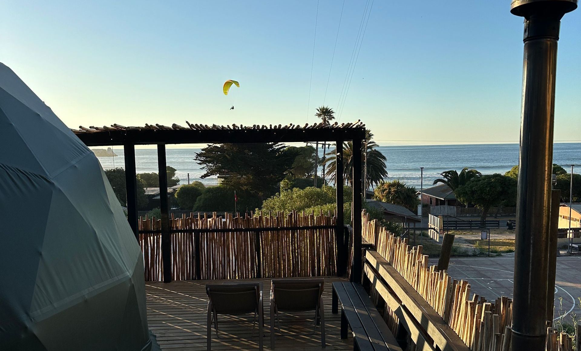 Vistas al mar  desde el domo glamping en matanzas domo mirador