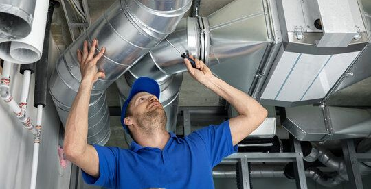 Commercial ductwork installation by HVAC contractors