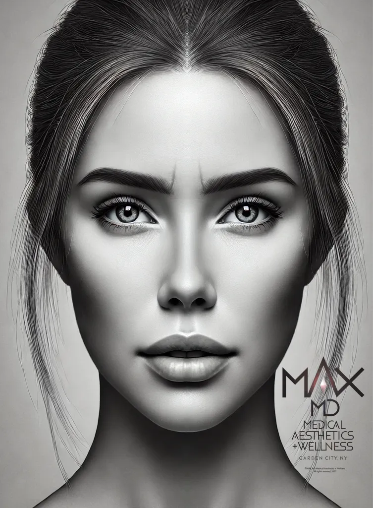 Frown Lines shown before treatment at MAX MD in Garden City, NY