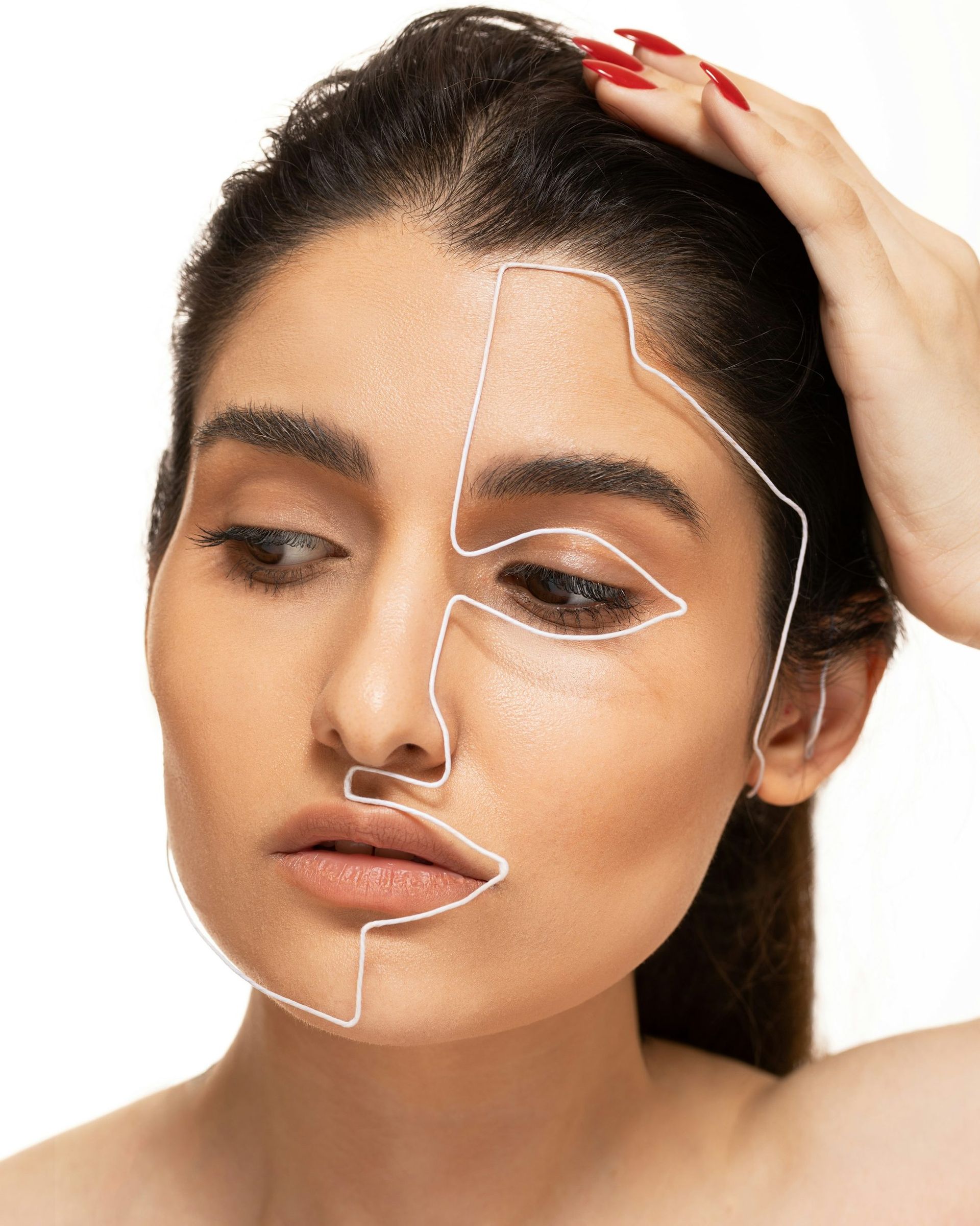 Facial proportion mapped across the front of the face at MAX MD Medical Aesthetics and Wellness in Garden City, NY