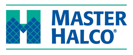 Master Halco logo in blue and teal with a stylized H icon