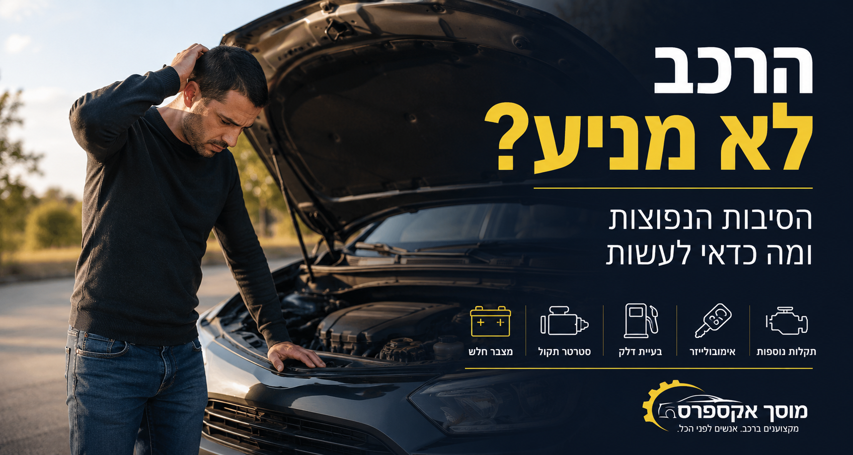 הרכב לא מניע? הסיבות הנפוצות