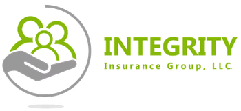 Integrity Insurance Group, LLC logo with green family icon and gray hands