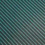 Diagonal teal and gray striped pattern.