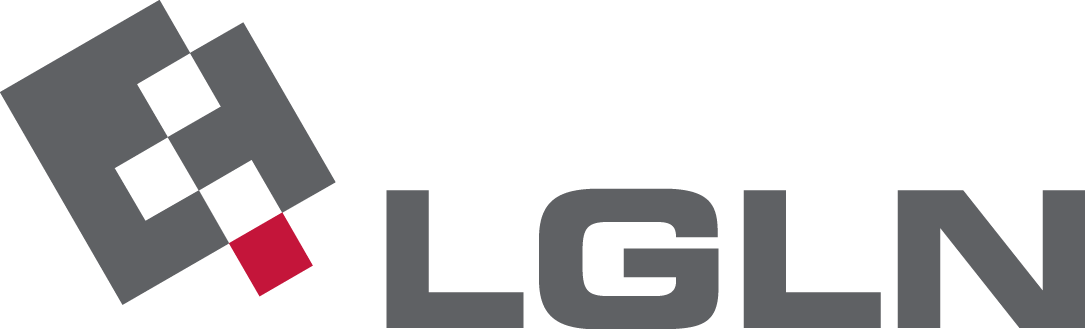 Auf weißem Hintergrund wird ein Logo für LGLN angezeigt.