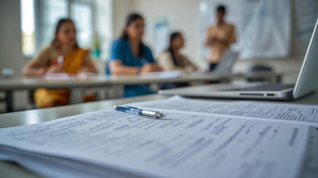 Persone in aula durante un corso di formazione
