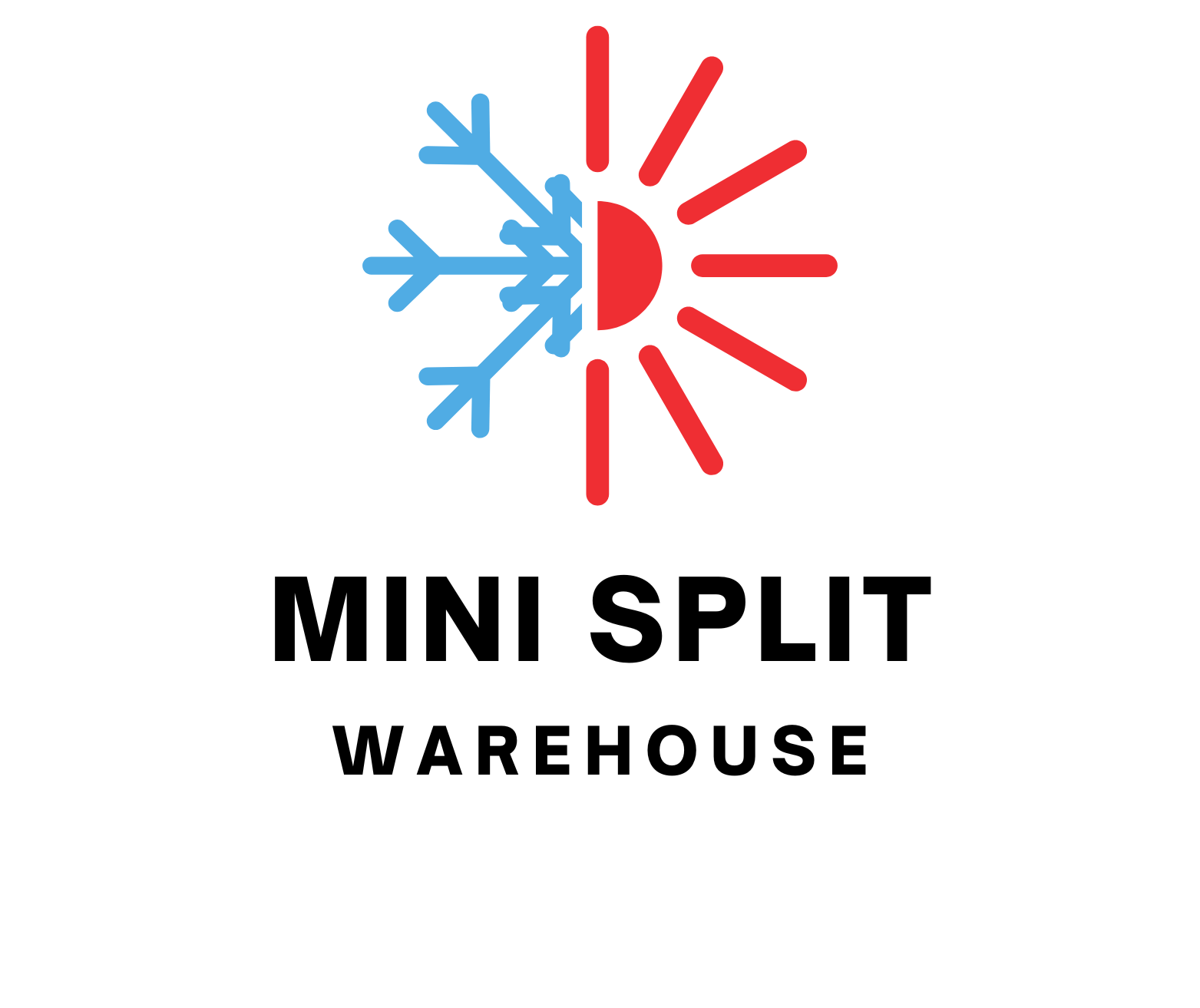 The logo for Mini Splits Warehouse in Del City OK