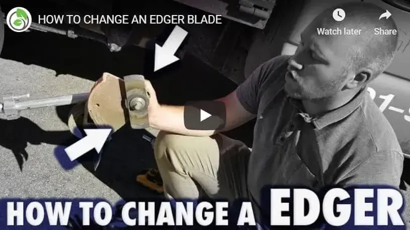 A video about how to change an edger blade