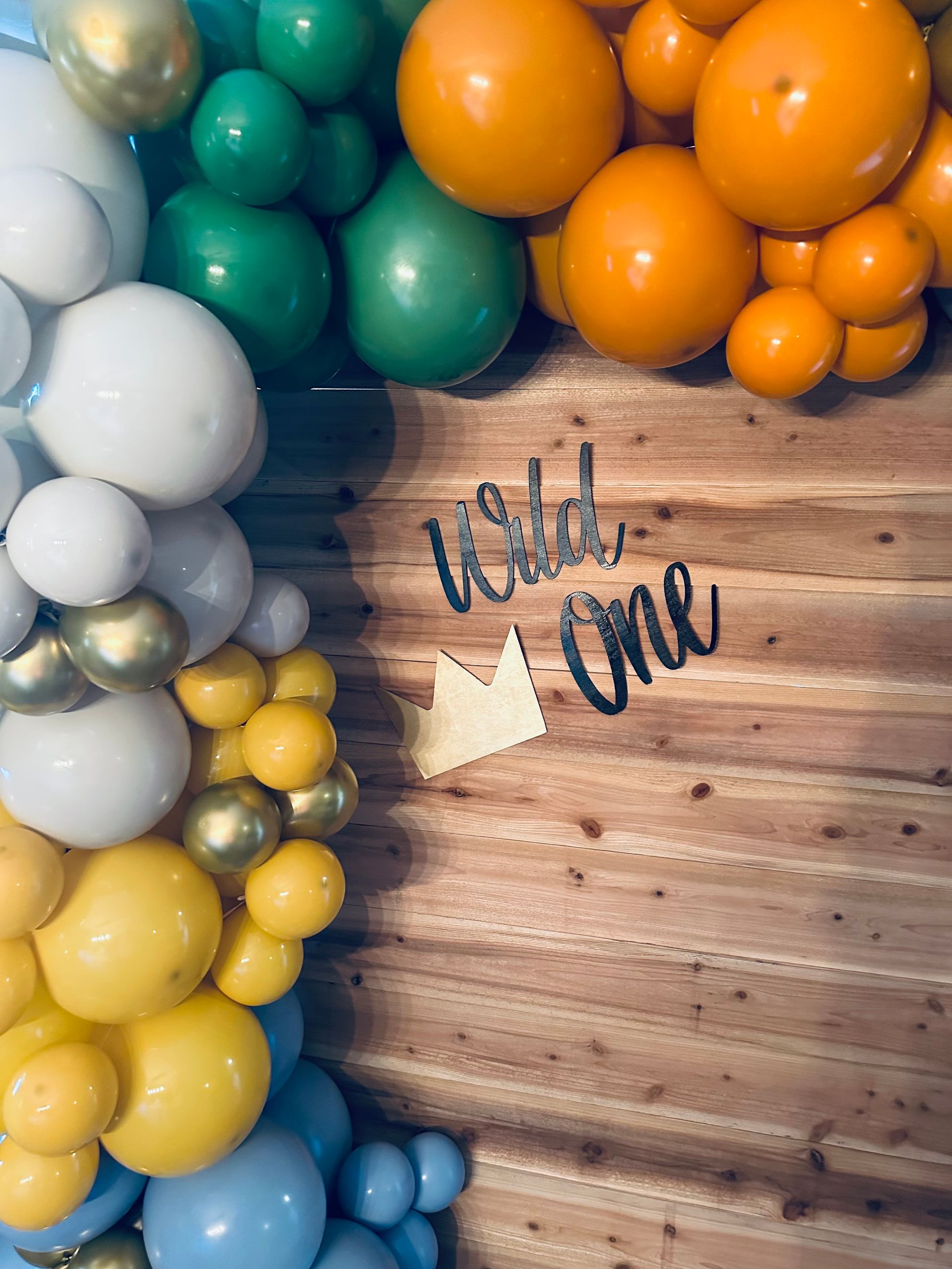 Colorful balloon arch with