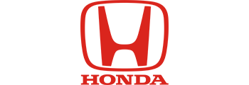 Red Honda logo with stylized “H” and the word “HONDA” below.