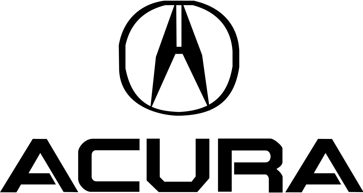 Acura logo in black on a white background