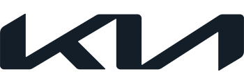 Black Kia logo on a white background