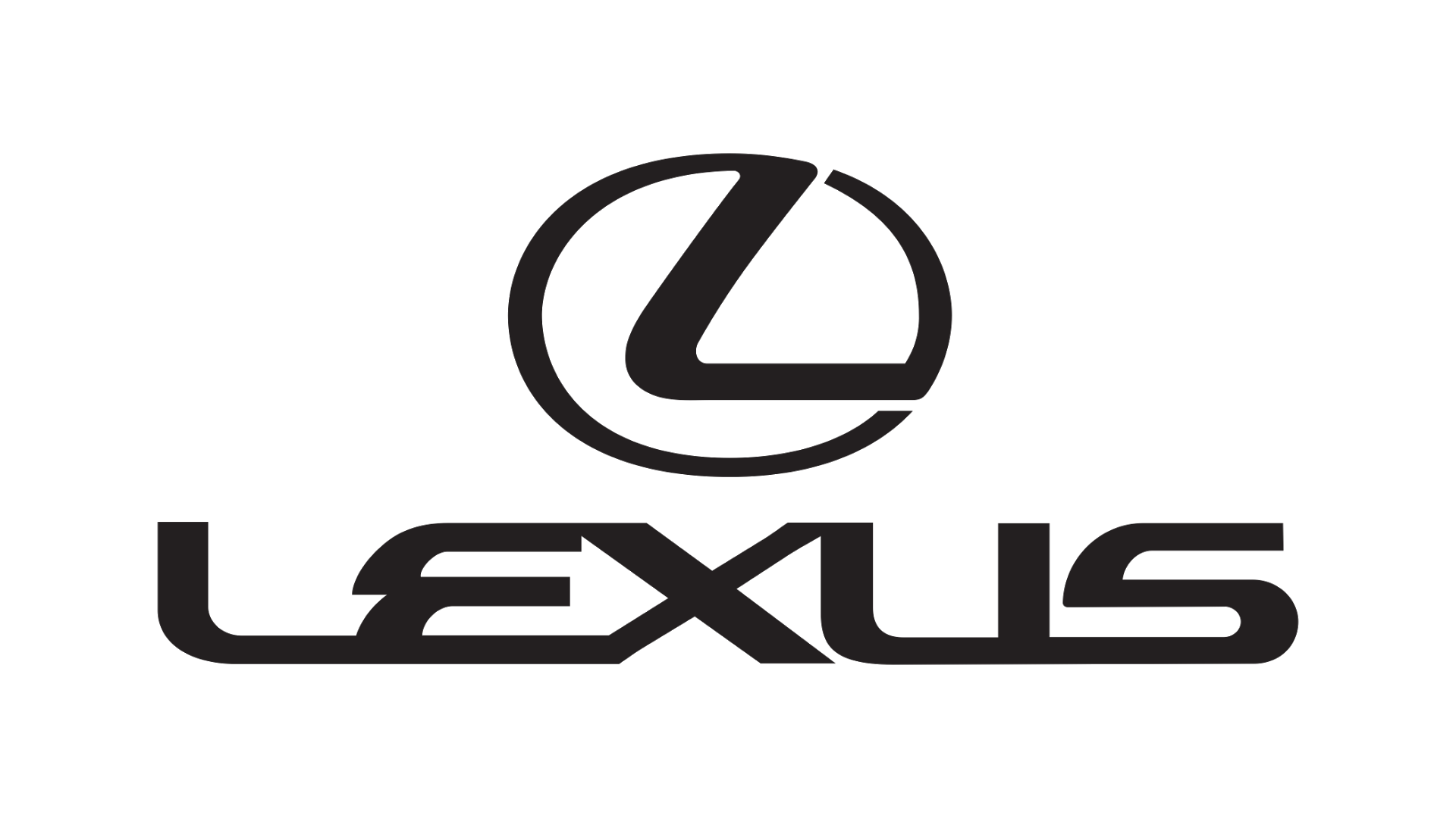 Lexus logo in black on a white background