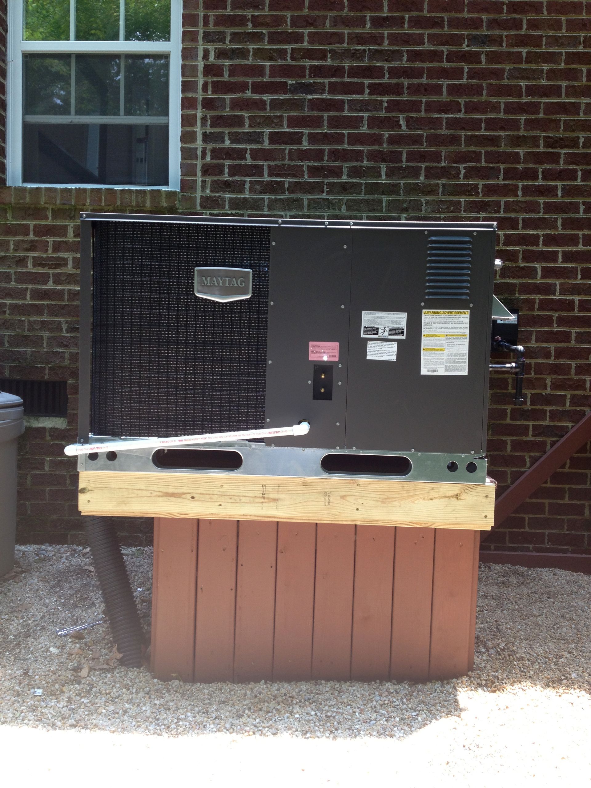 Installed Air Conditioning Unit — Emporia, VA — Sunrise Heating & Air Conditioning