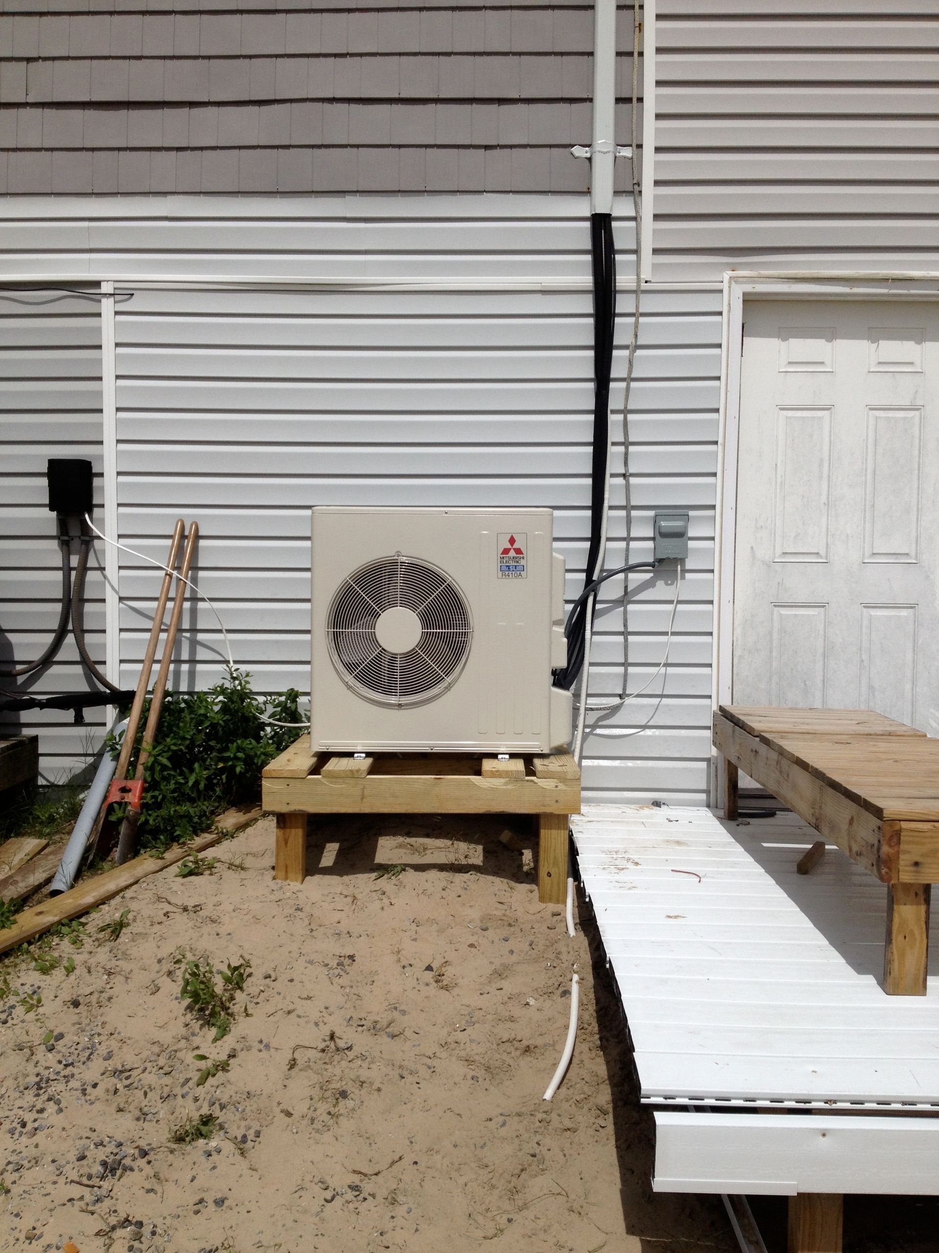 HVAC Outside A Residential Home — Emporia, VA — Sunrise Heating & Air Conditioning