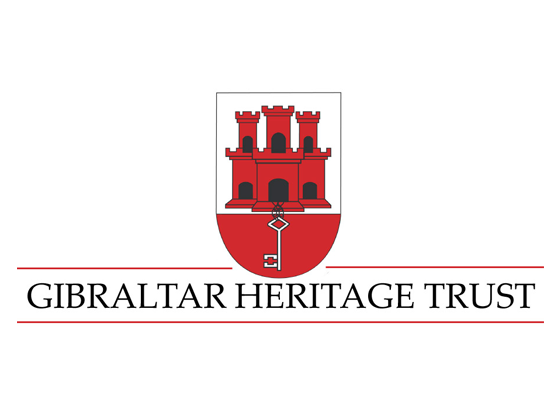 Gibraltar Heritage Trust logo with red shield and tower emblem on white background