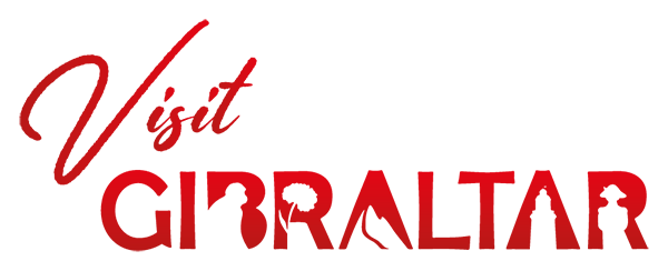 Visit Gibraltar logo in red script and bold lettering on a white background