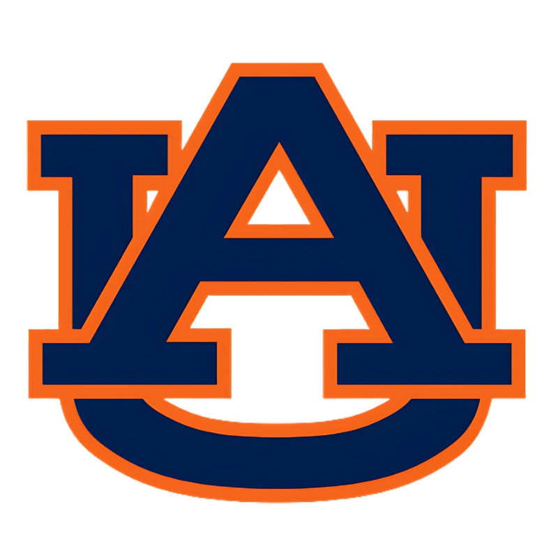 A blue and orange logo for the auburn tigers
