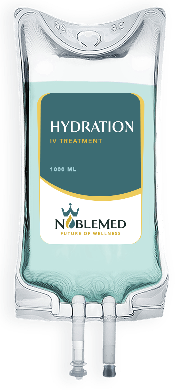NobleMed Hydration IV drip bag for fast fluid replenishment