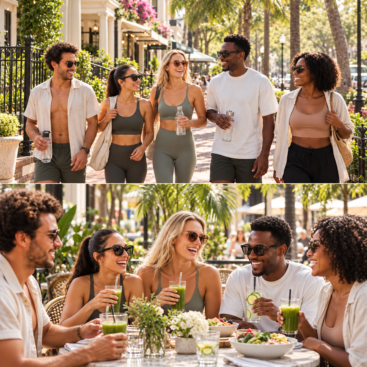 Friends enjoying a weekend together in South Tampa