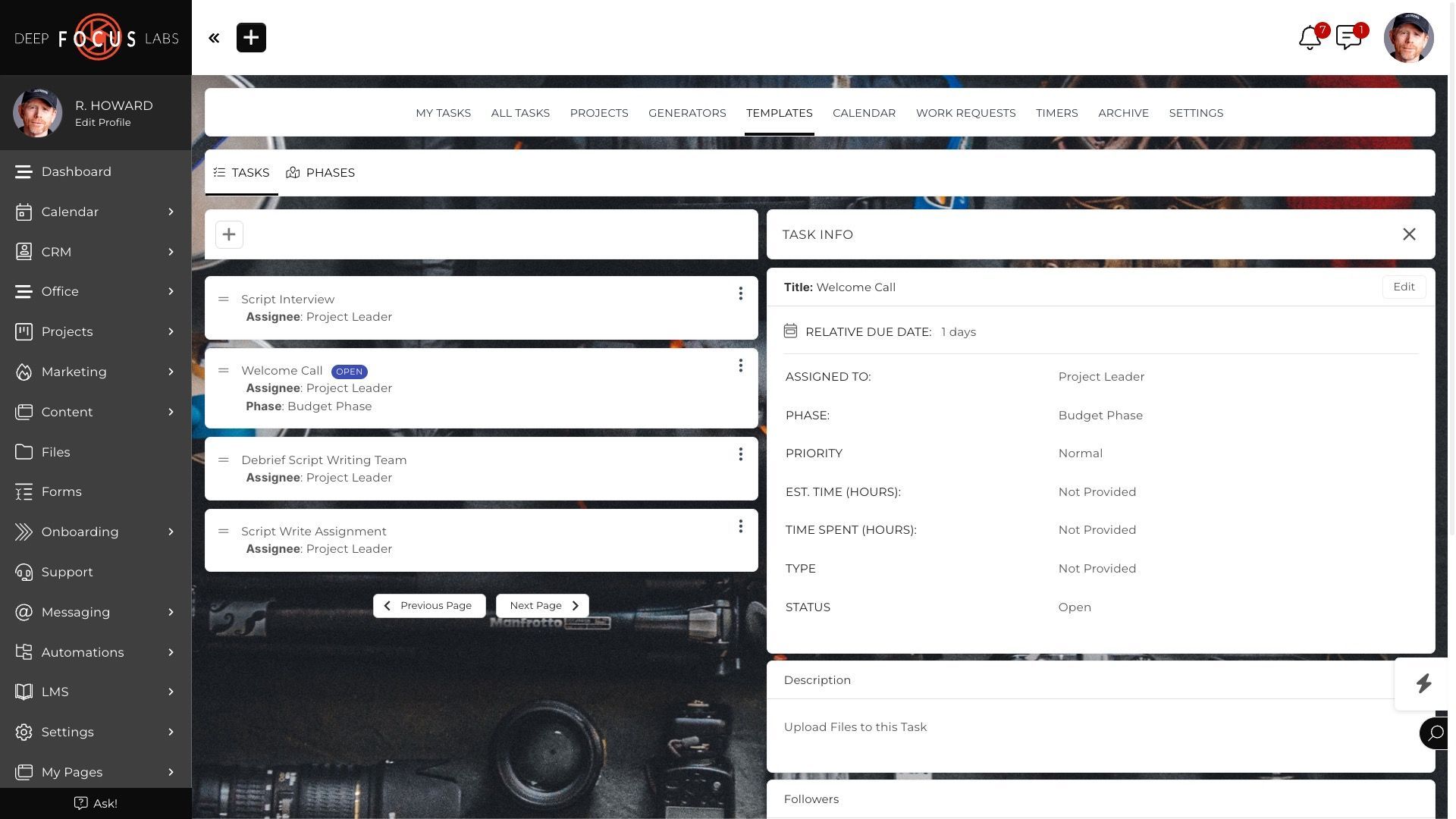 A screenshot of a computer screen with a camera on it.
