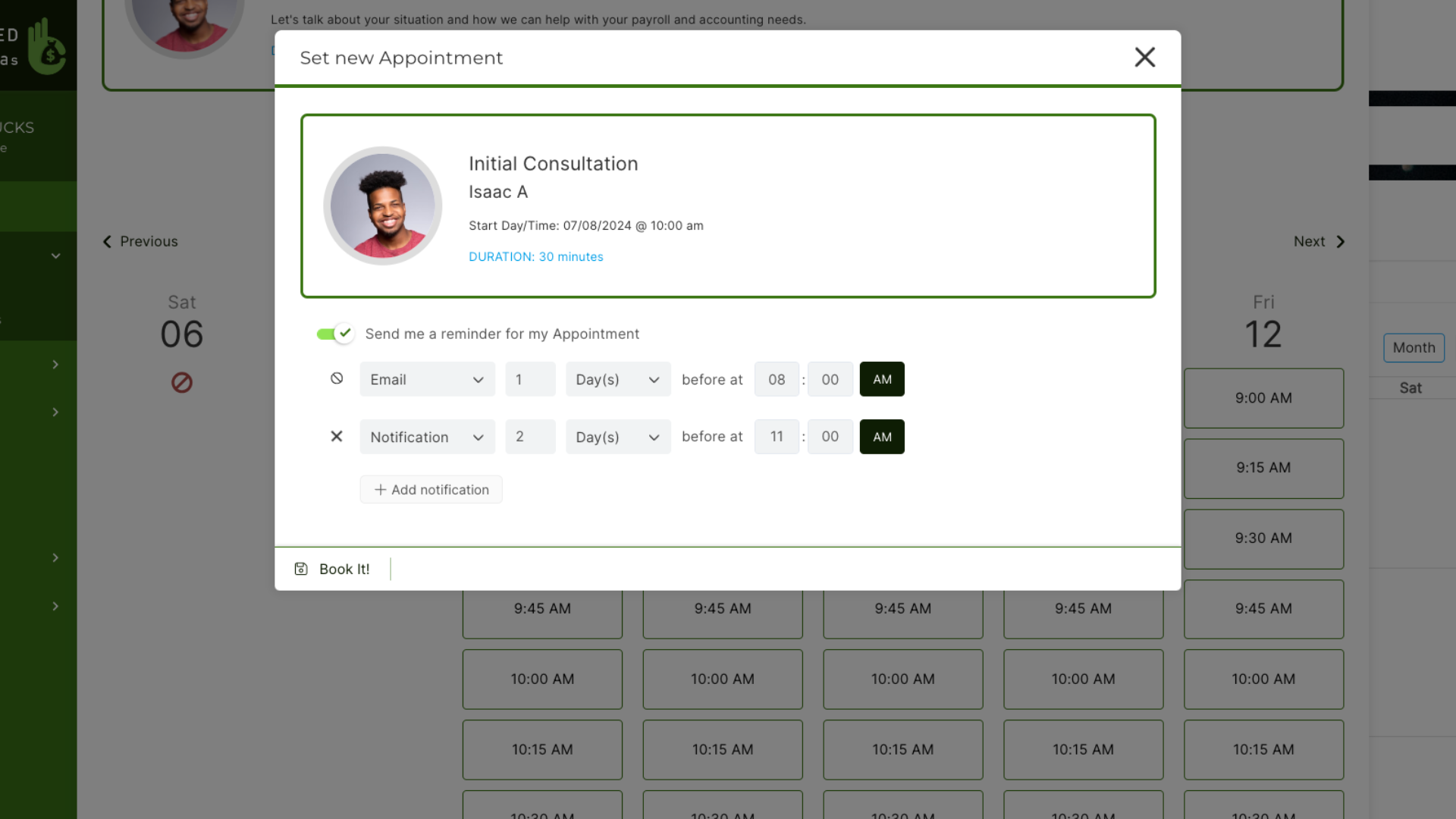 A screenshot of a web page with a picture of a man on it
