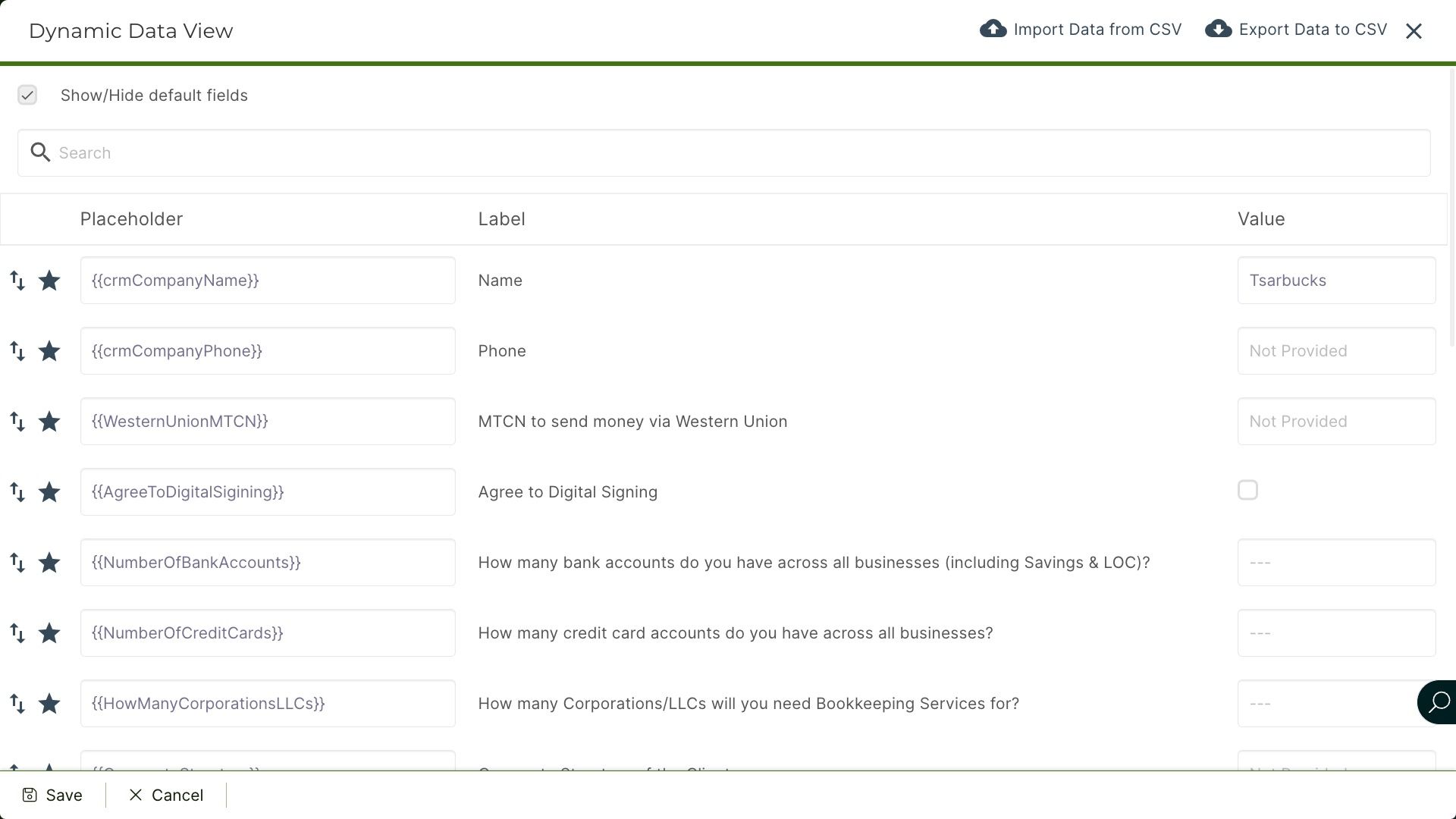 A screenshot of a website showing a list of emails.
