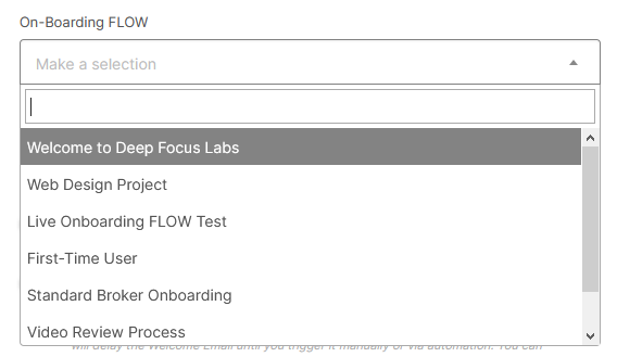 A screenshot of a screen that says on boarding flow