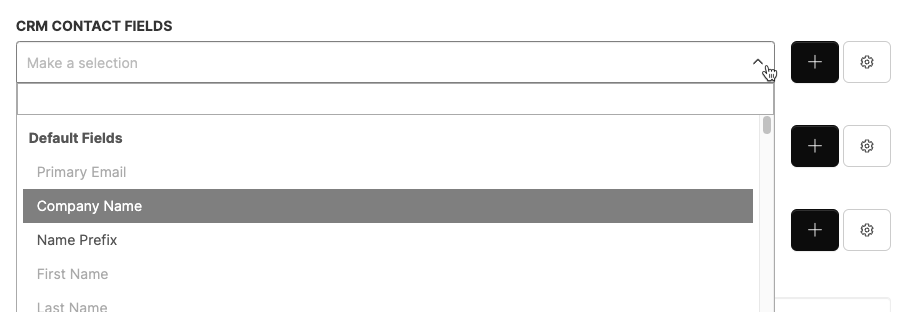 A black and white image of a website with a list of fields.
