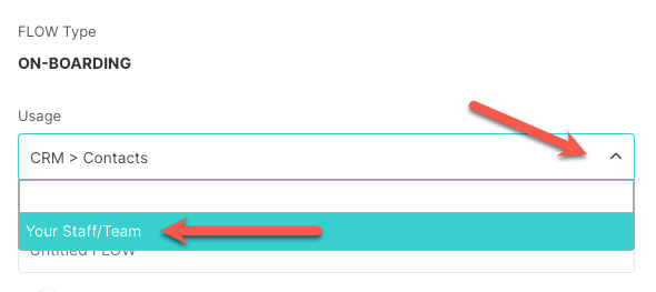A screenshot of a flow type on boarding page.