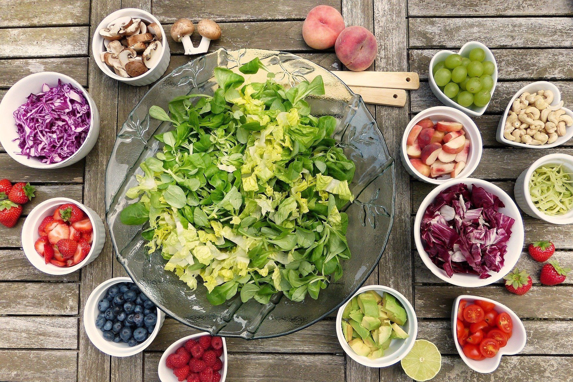 Obst&Gemüse gesund Essen Salat Obst Gemüse Kalorien Abnehmen