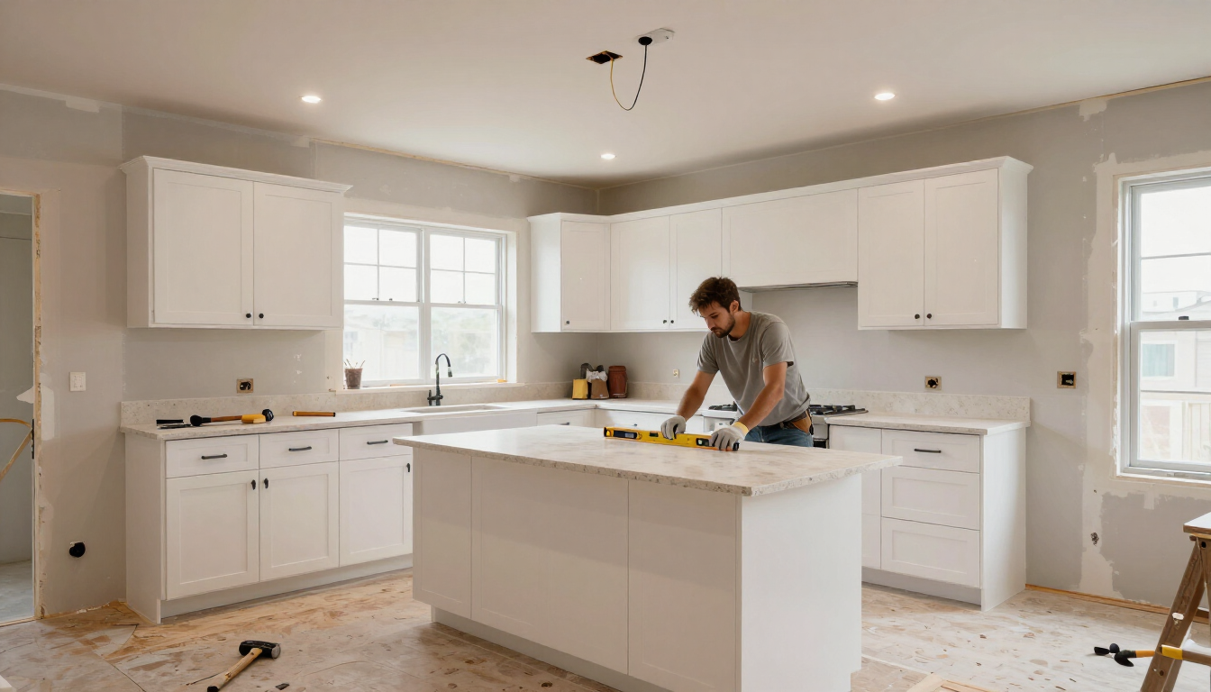 Kitchen remodeling in progress