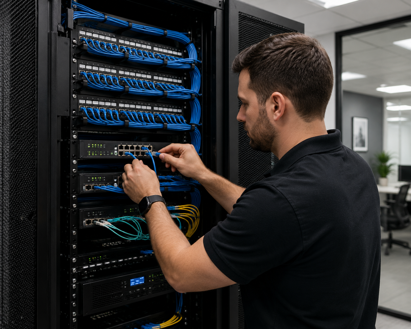 office phone system installation cabling setup