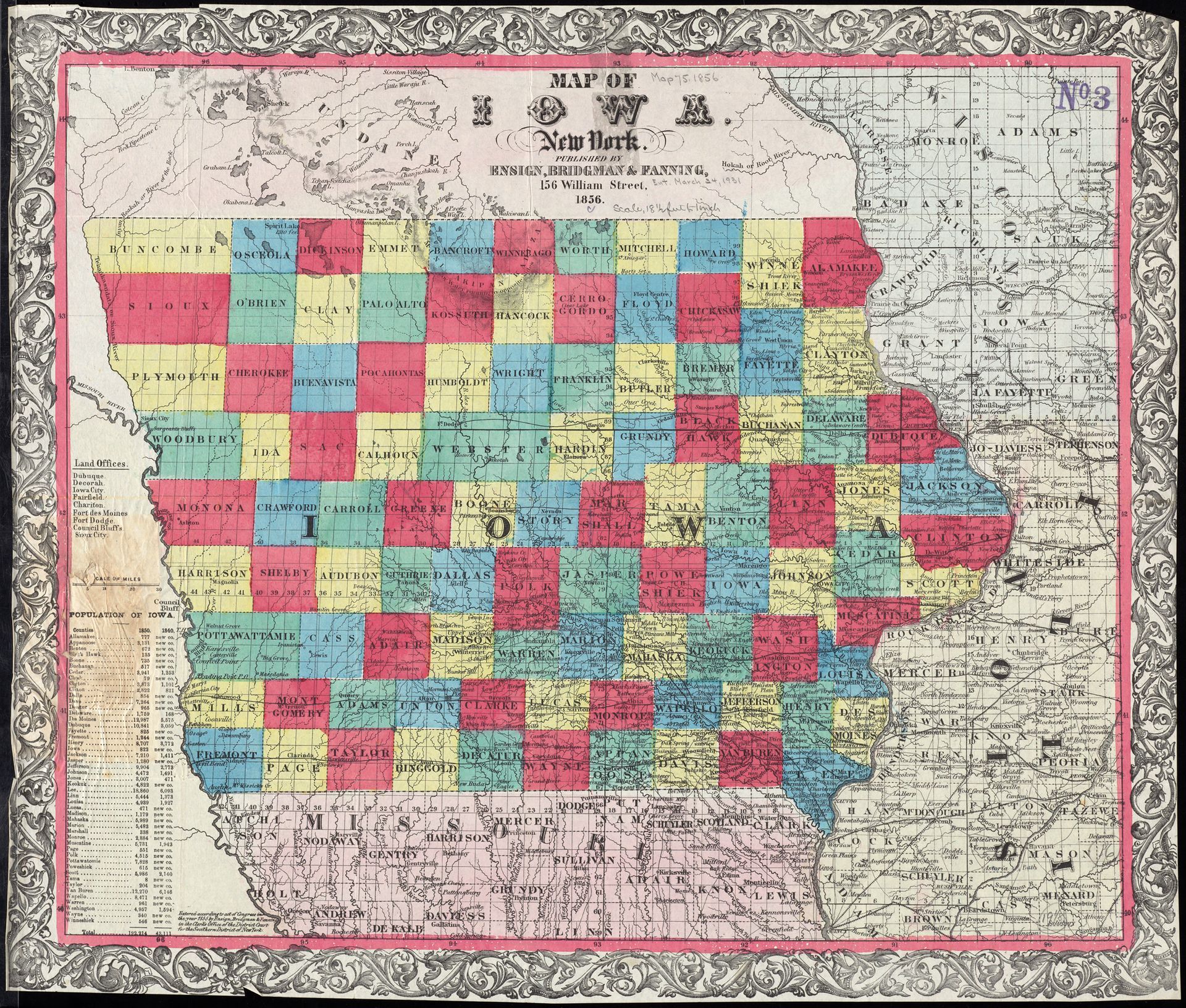 Map of Iowa by Norman B. Leventhal Map Center