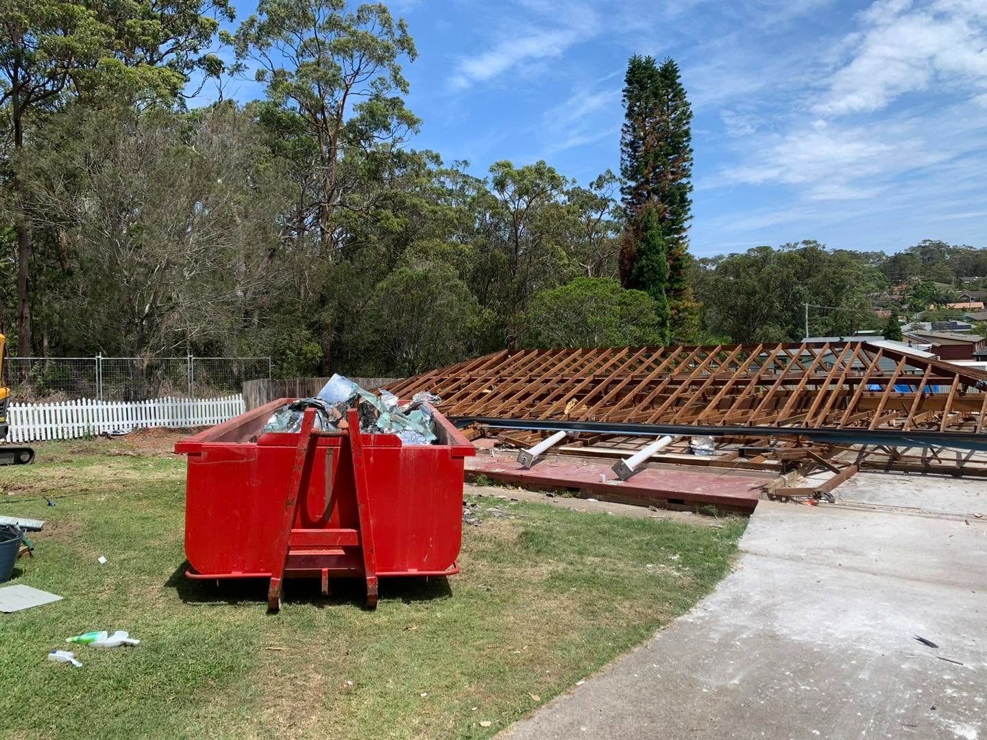 Red Skip Bin on the Central Coast
